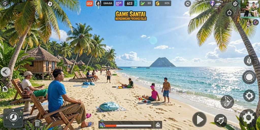 Tampilan gameplay 6CF yang menawan dan penuh warna.