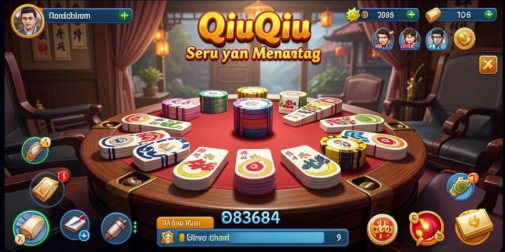 Tangkapan layar aksi gameplay QiuQiu yang seru.
