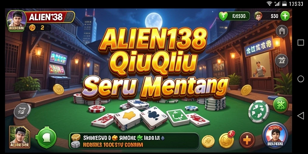 Screenshot utama menunjukkan aksi mendebarkan dalam permainan QiuQiu.