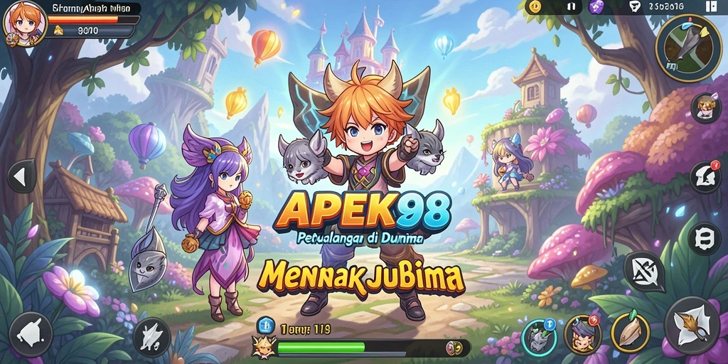Tampilan gameplay APEK88 dengan karakter anime yang menarik