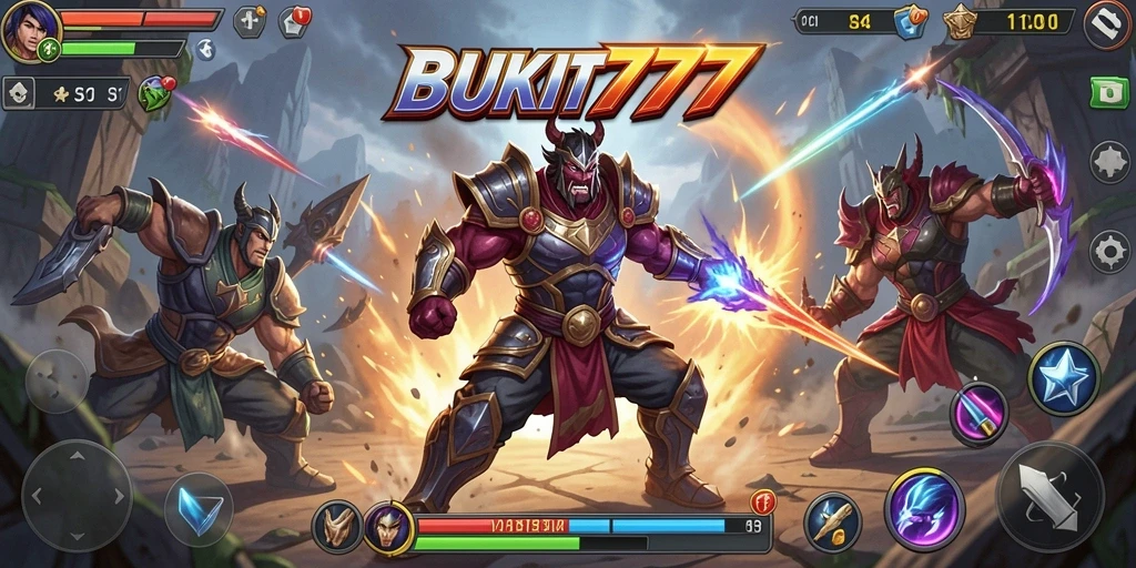 Tampilan gameplay seru di BUKIT777 dengan aksi pertarungan yang intens.