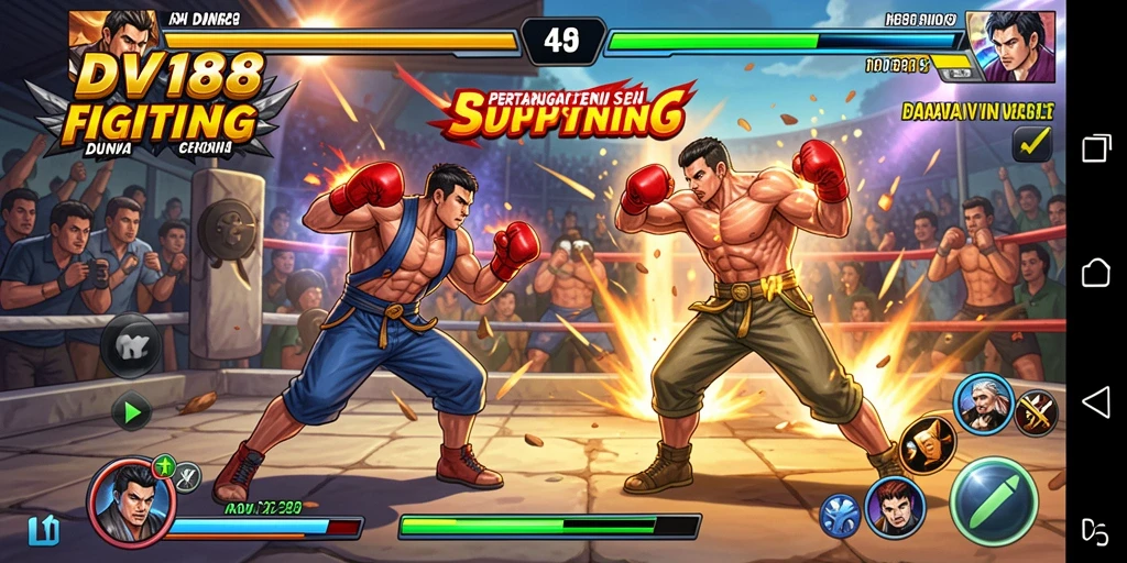 Tampilan gameplay seru dari pertarungan di DV188.