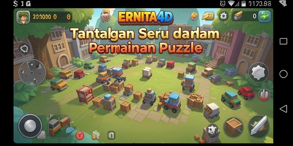 Tampilan gameplay seru ERNITA4D yang menghadirkan tantangan Puzzle.