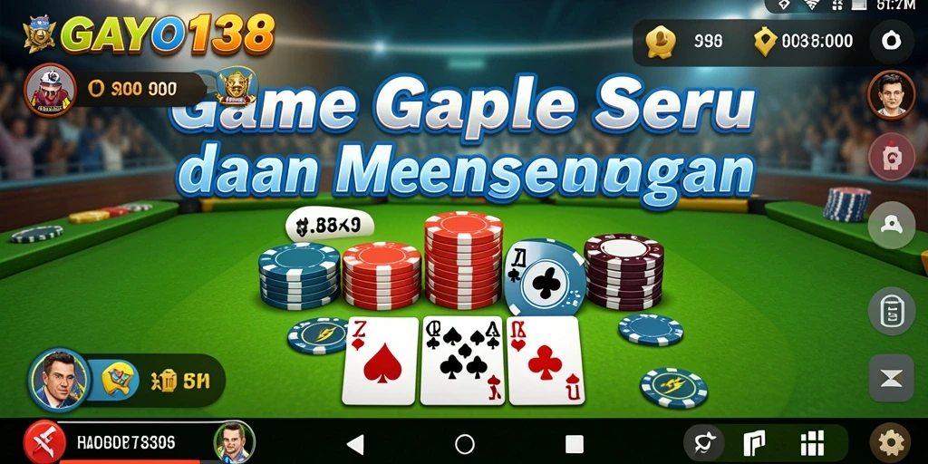 Tampilan gameplay seru dalam permainan Gaple GAYO138.