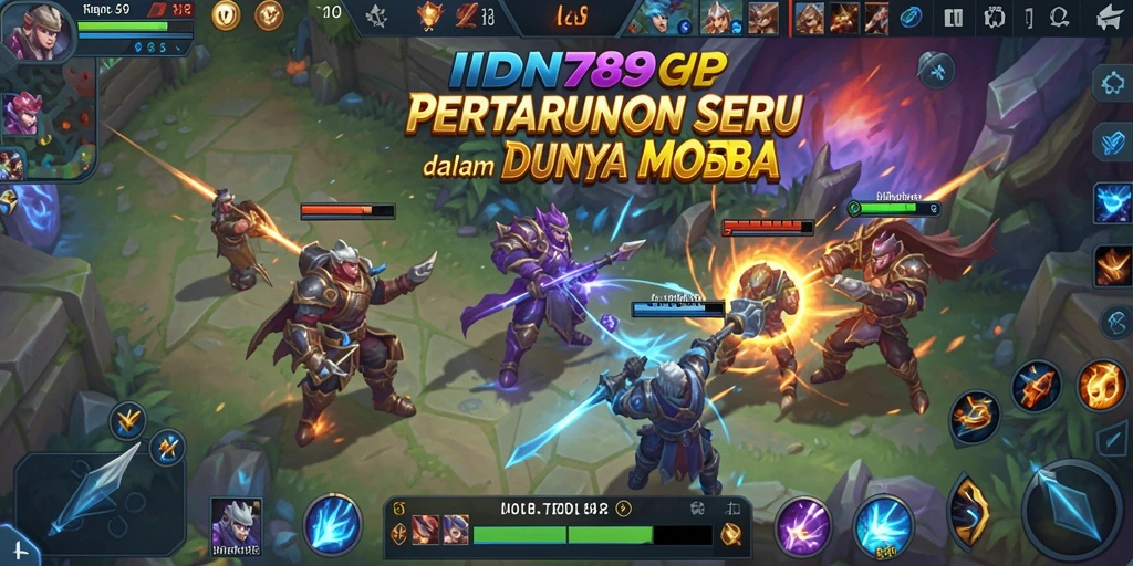 Gameplay seru dan mendebarkan dalam IDN789 MOBA.