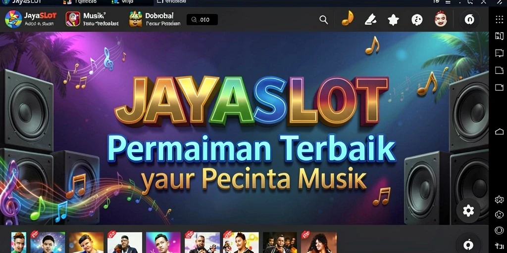 Tampilan gameplay <strong>JAYASLOT</strong> yang seru dengan berbagai genre musik.