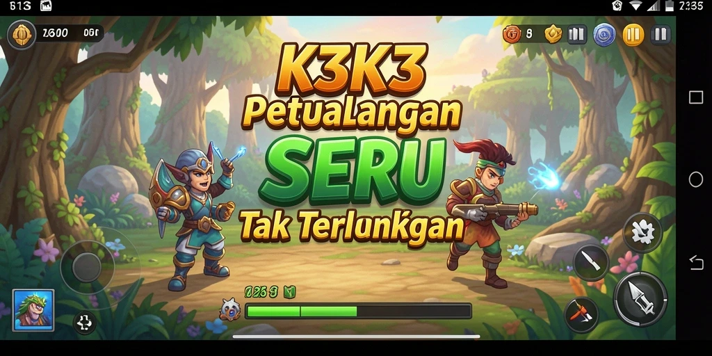 Screenshot menunjukkan gameplay petualangan yang mendebarkan.