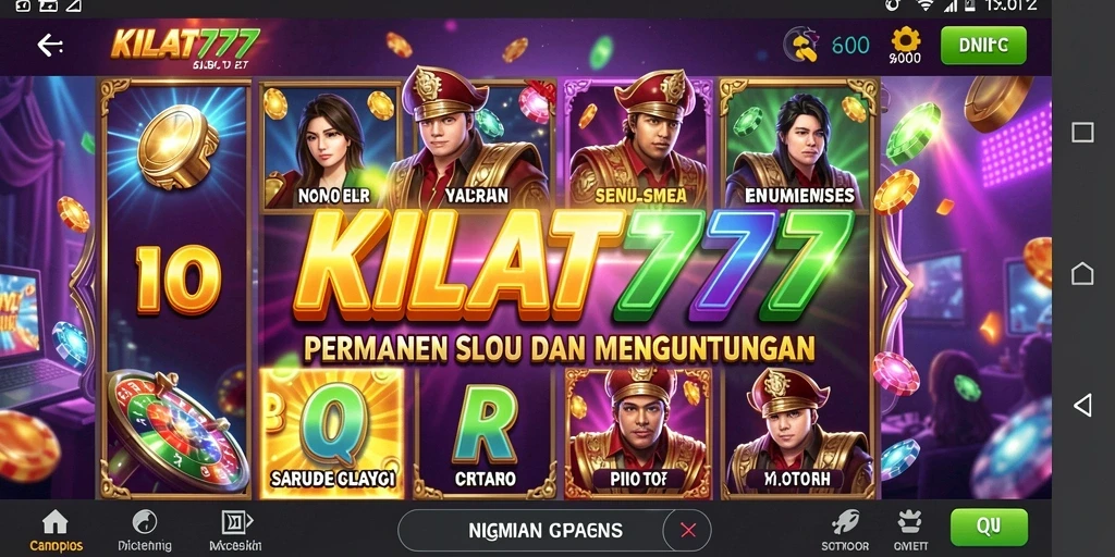 Tampilan gameplay KILAT777 yang memikat dengan berbagai tema slot.