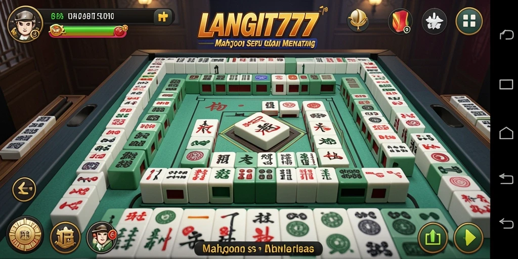 Tampilan gameplay LANGIT777 dengan grafis Mahjong yang menarik.