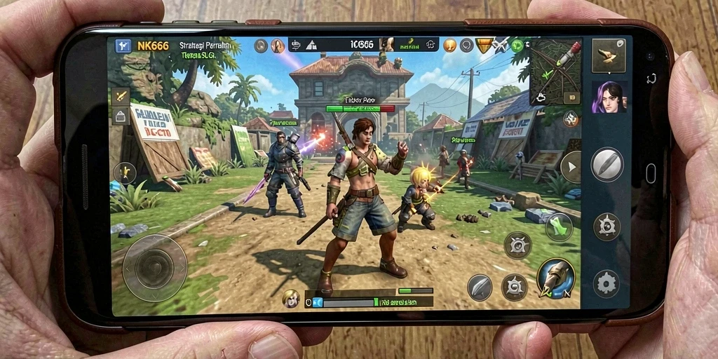 Screenshot gameplay NK666 yang menampilkan aksi strategi yang dinamis.