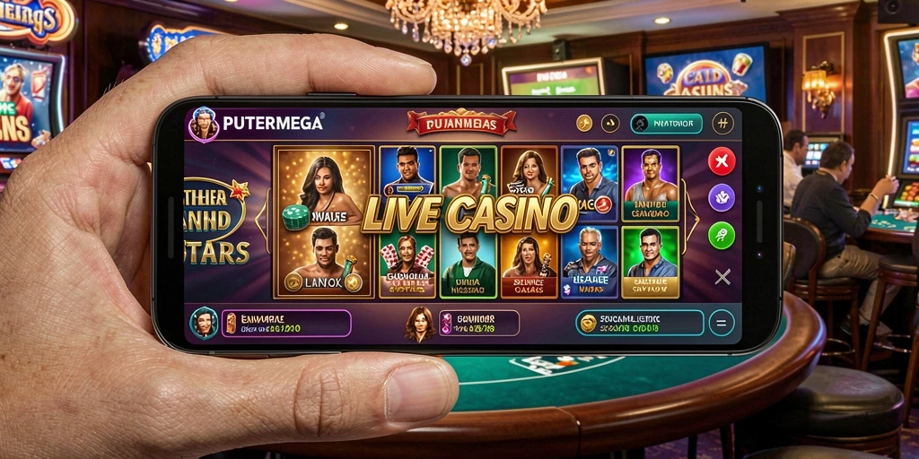 Gameplay seru dengan dealer langsung yang interaktif.