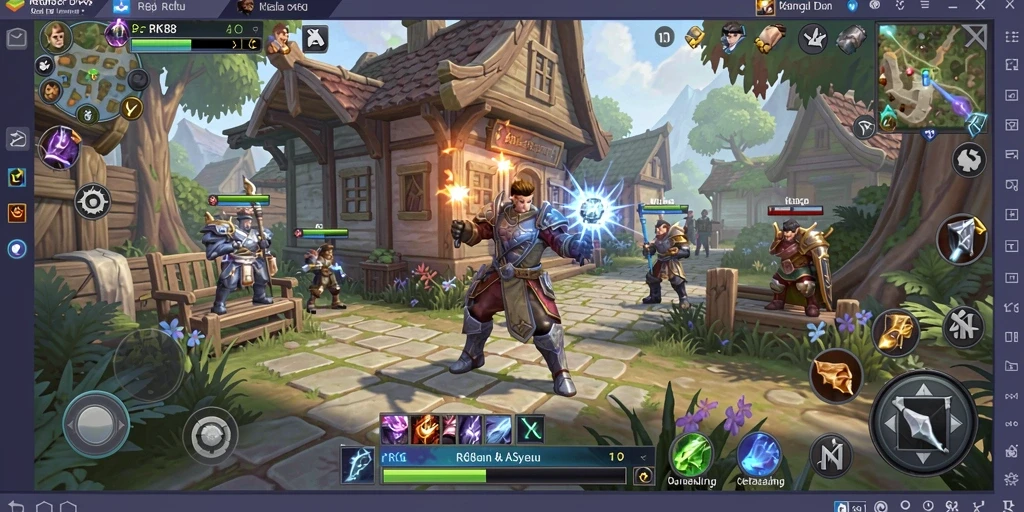 Tangkapan layar dari gameplay RK88 yang menampilkan aksi seru ARPG.
