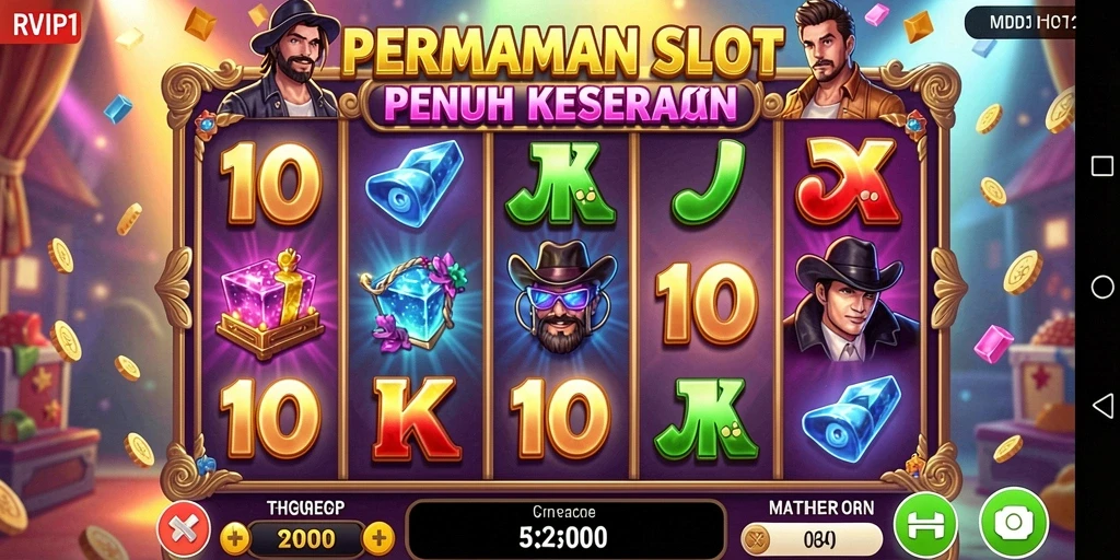 Tampilan menarik dari gameplay Slot RVIP1 yang penuh warna.