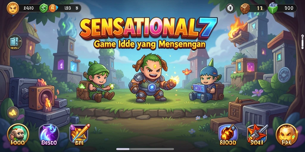 Tampilan gameplay SENSATIONAL77 yang menarik dengan aksi Idle yang seru.