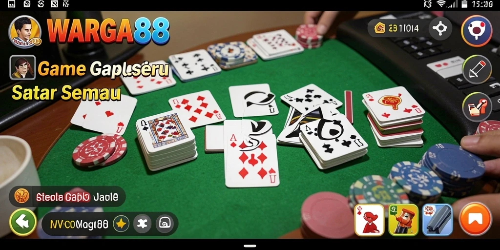 Tampilan gameplay Gaple yang seru di WARGA88.